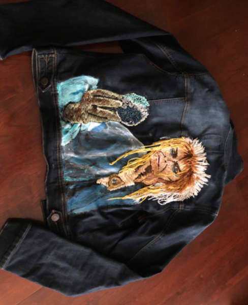 Embroidered David Bowie Jacket, Labyrinth David Bowie Jacket, Hand Embroidered Jacket, Christmas Gift, Holiday Gifts, Personalized, Gifts